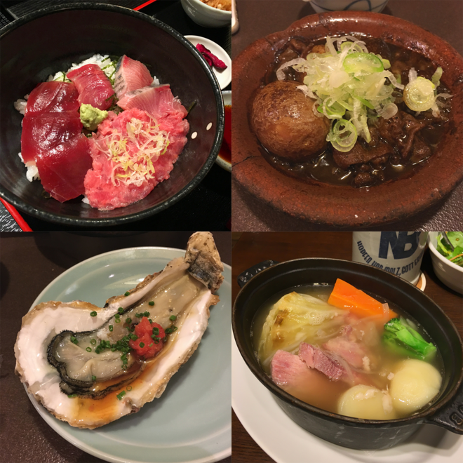 お肉や貝などの東京料理
